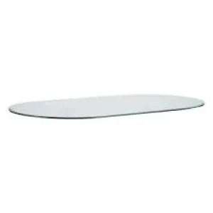 28" X 54" Racetrack Oval Glass Top