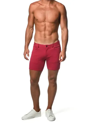 5" Knit Jeans Shorts - Raspberry