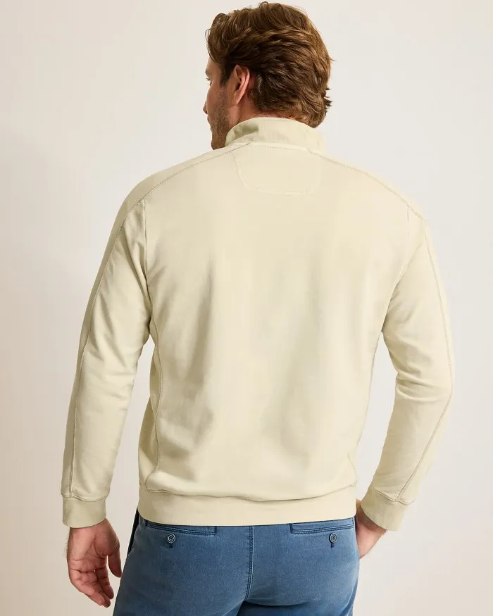 Ben & Terry Half-Zip Sweatshirt in Warm Mist by Tommy Bahama