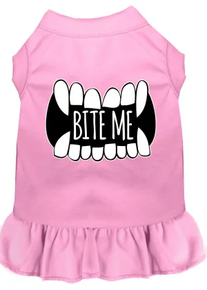 Bite Me Screen Print Dog Dress Light Pink Xxxl (20)