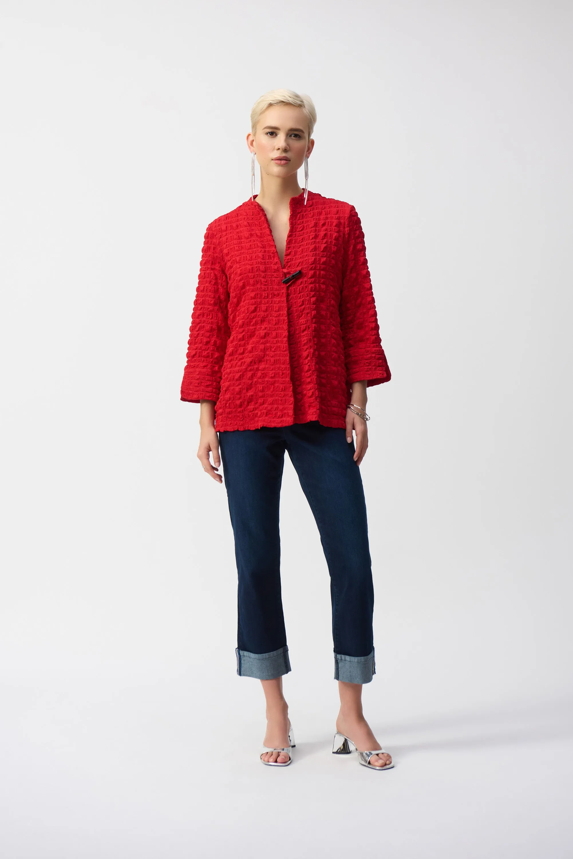 Bubble Jacquard Trapeze Jacket