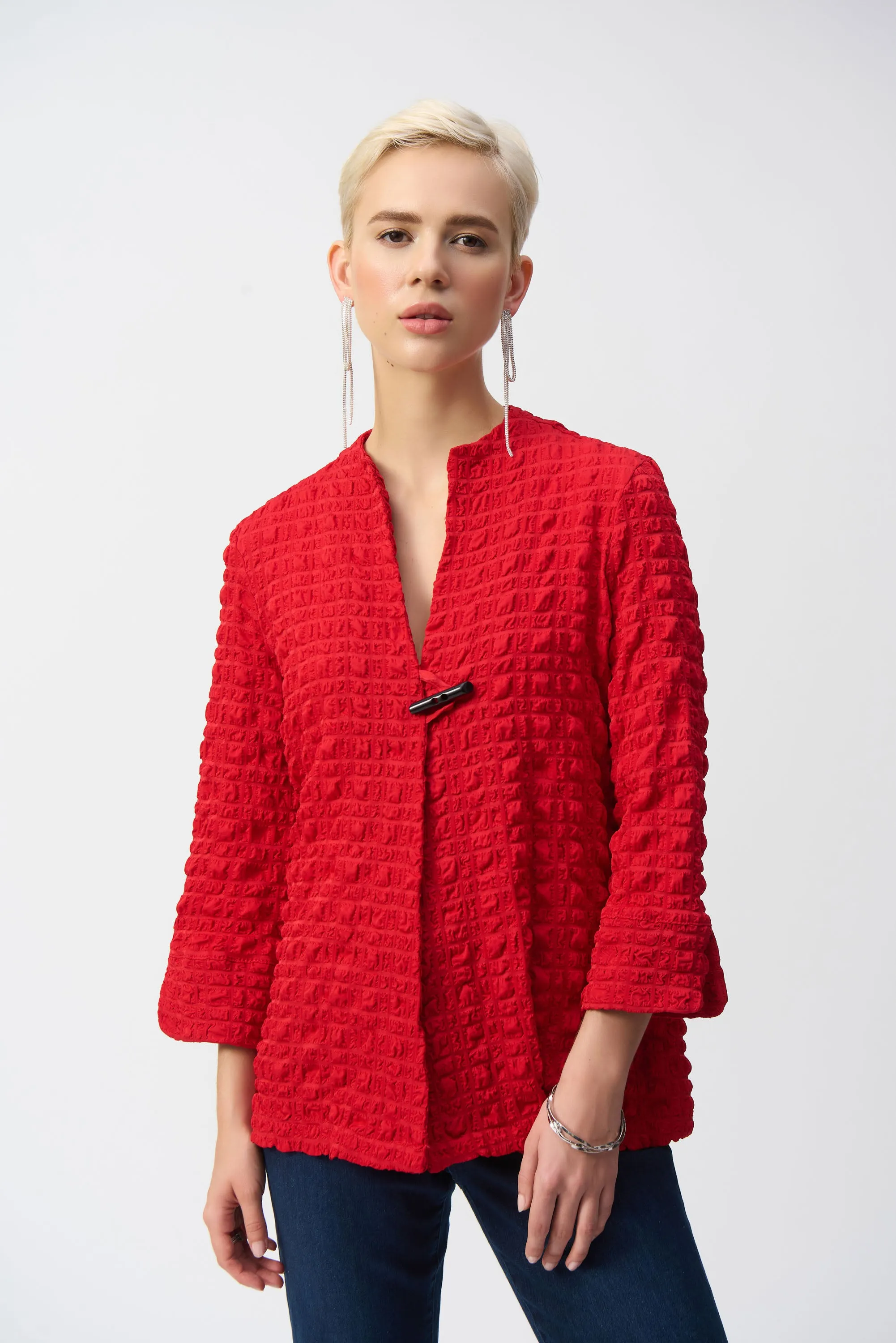 Bubble Jacquard Trapeze Jacket