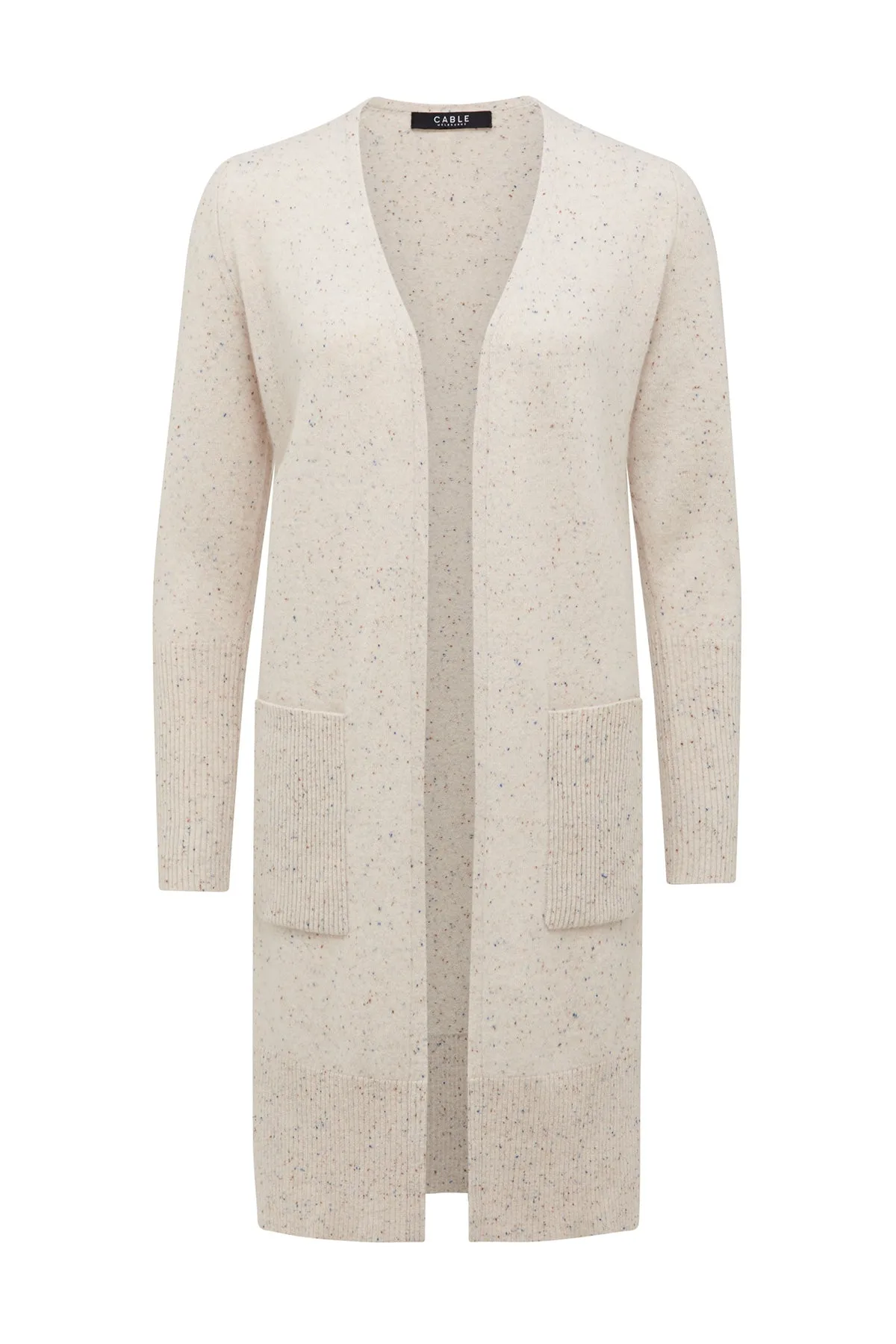 Cashwool Long Cardigan - Eggshell