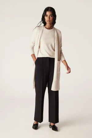 Cashwool Long Cardigan - Eggshell