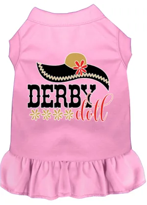 Derby Doll Screen Print Dog Dress Light Pink Xxl (18)