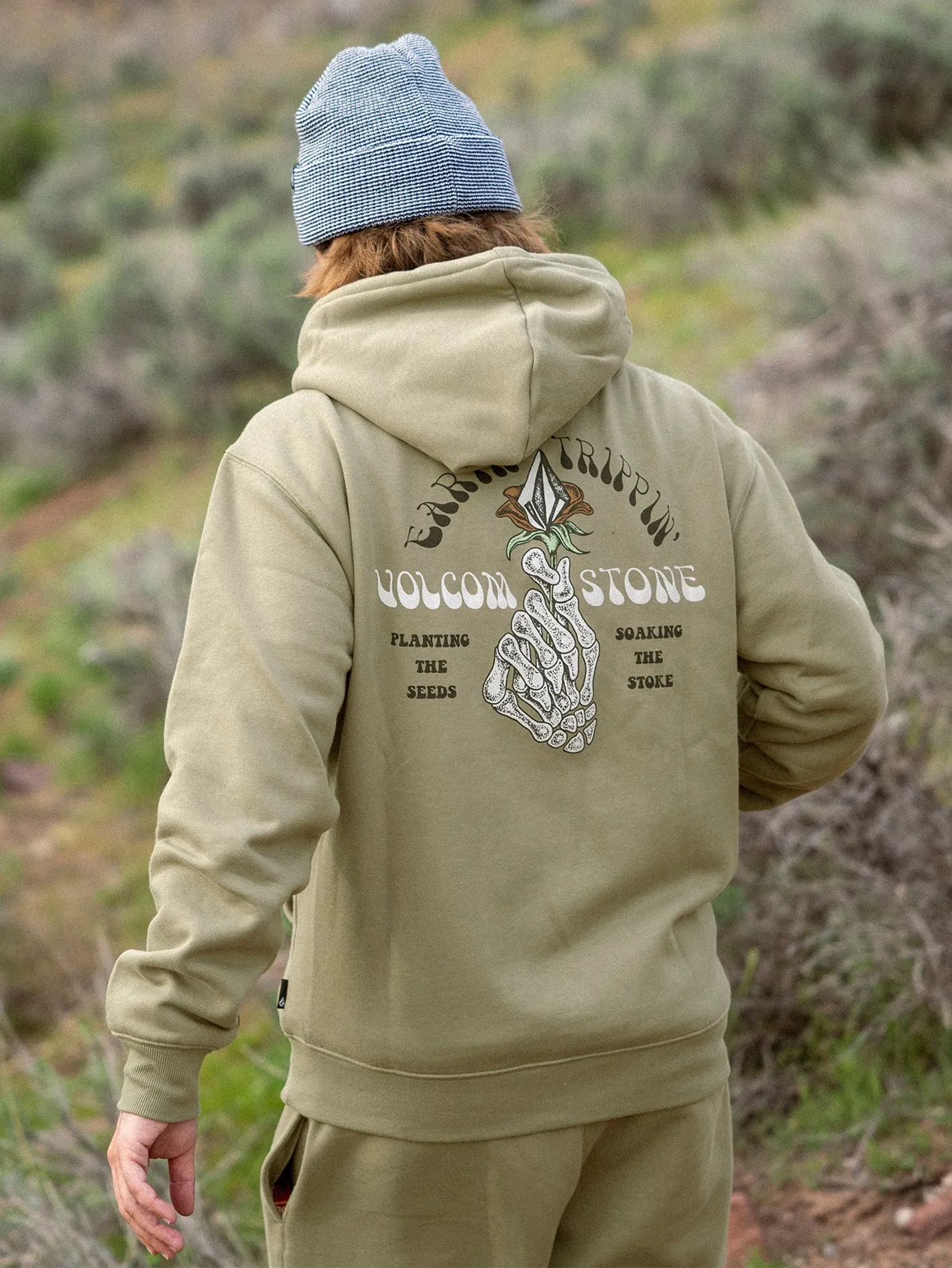 Earth Tripper Hoodie - Thyme Green