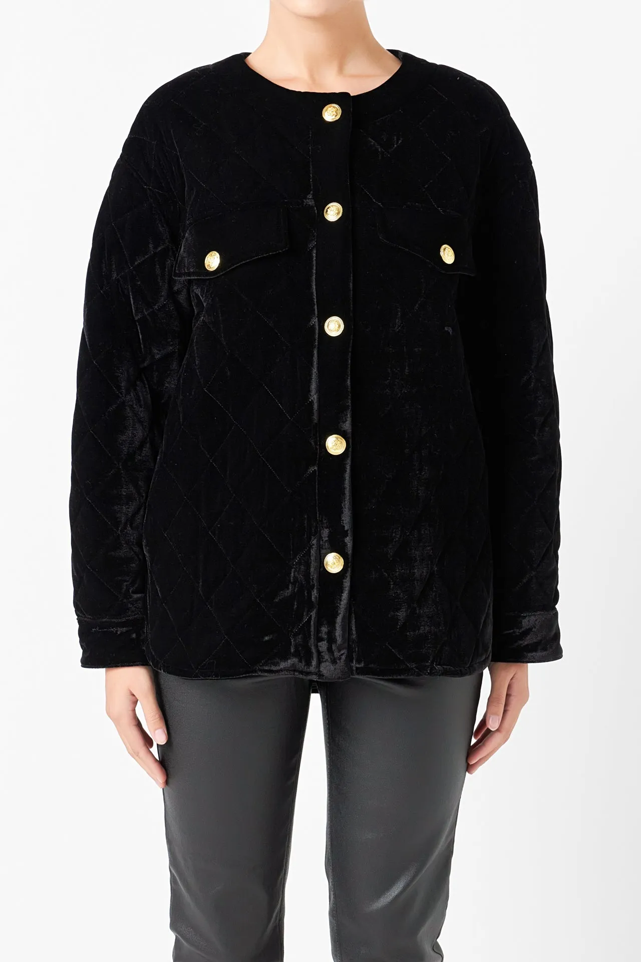 Endless Rose - Premium Oversized Quilted Velvet Jacket