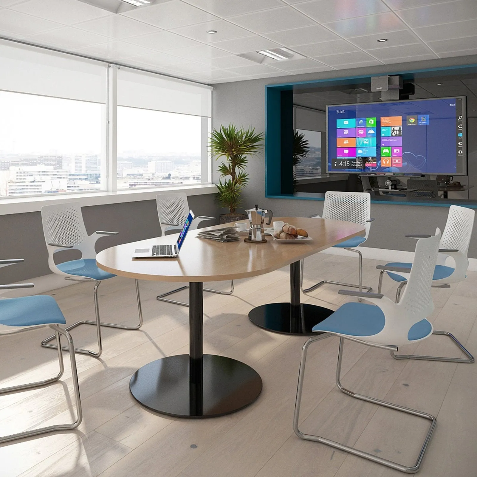 Eternal rectangular boardroom table