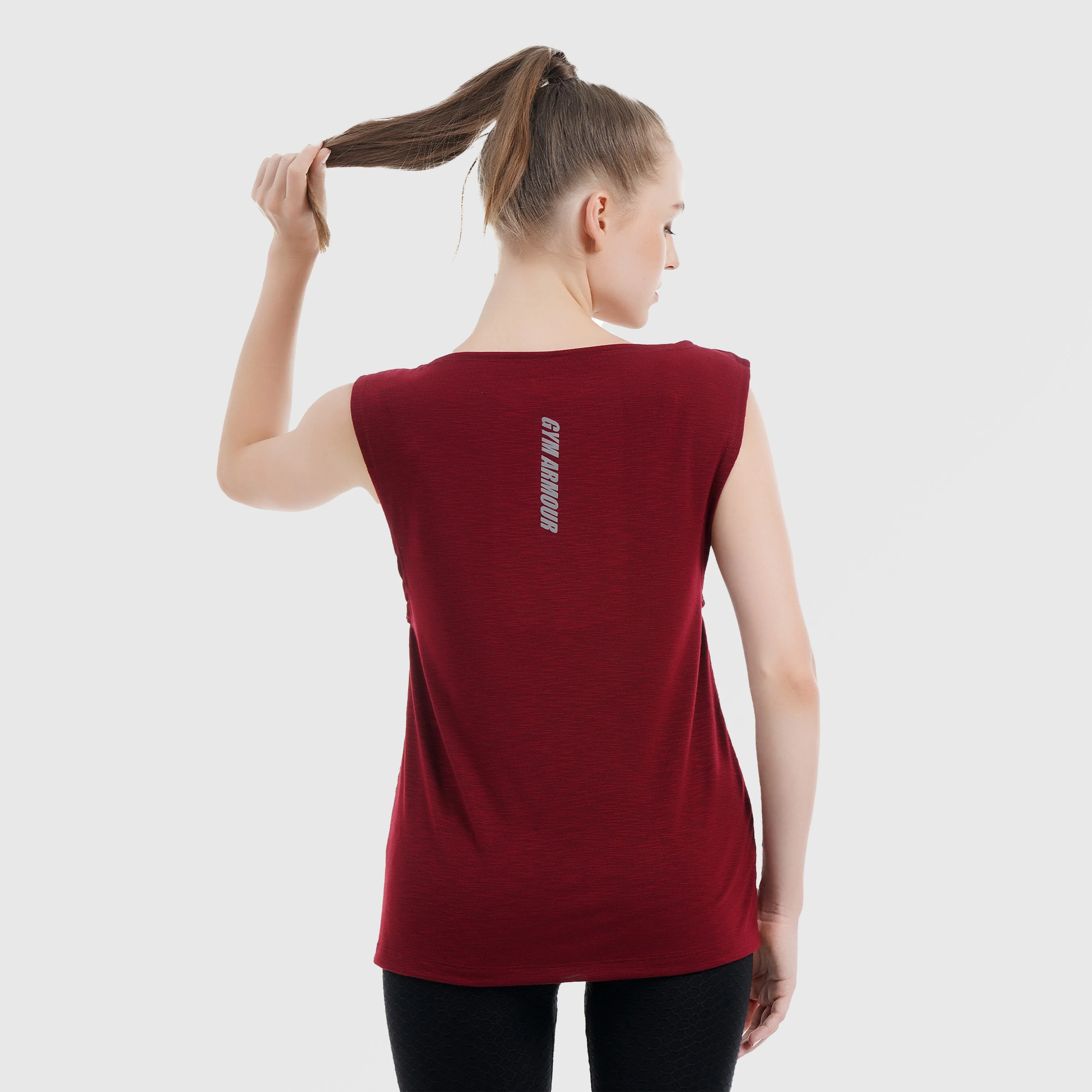 Fraction Sleek Tank (Maroon)