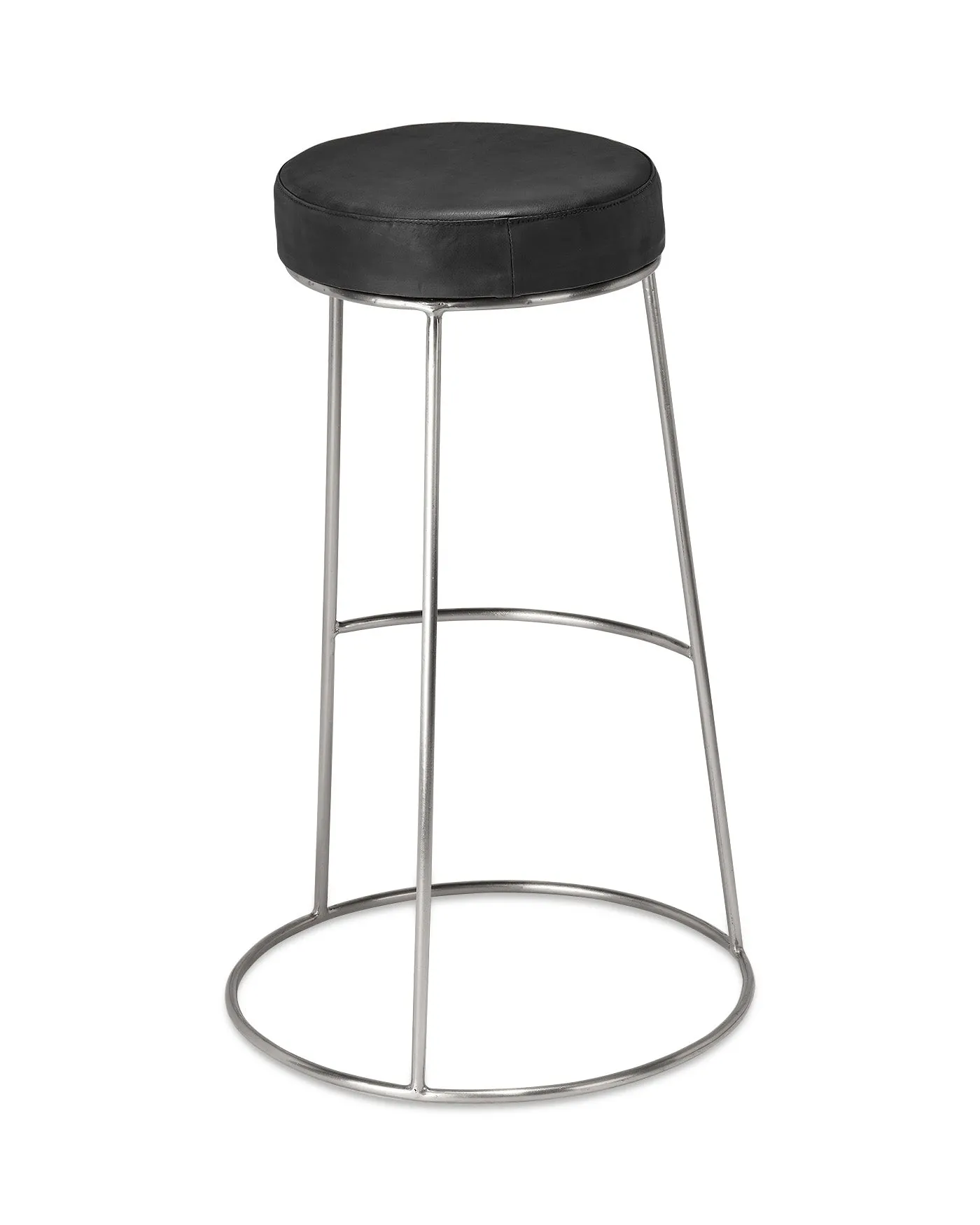 Henry Round Leather Bar Stool