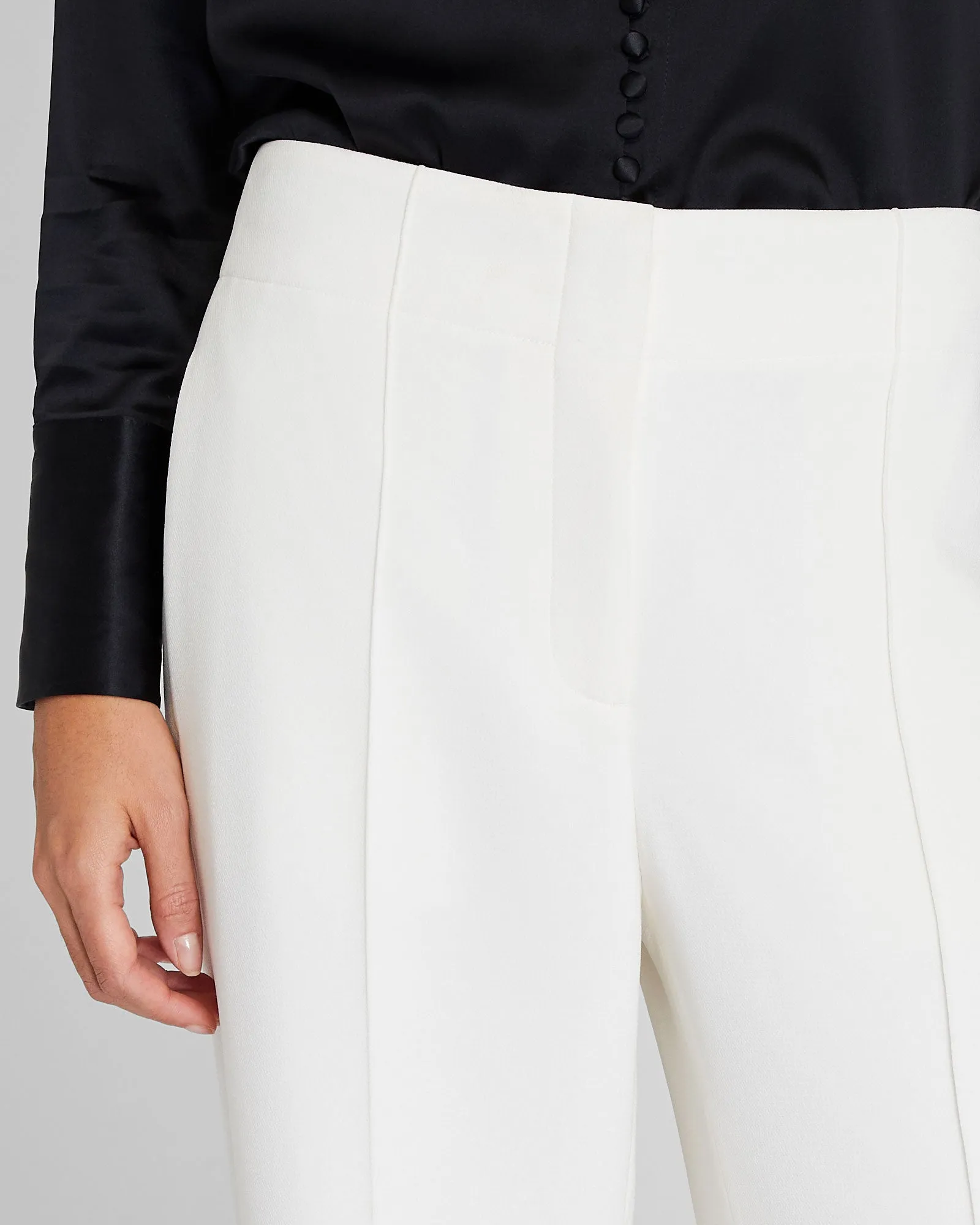 High-Rise Fluid Crepe Trouser