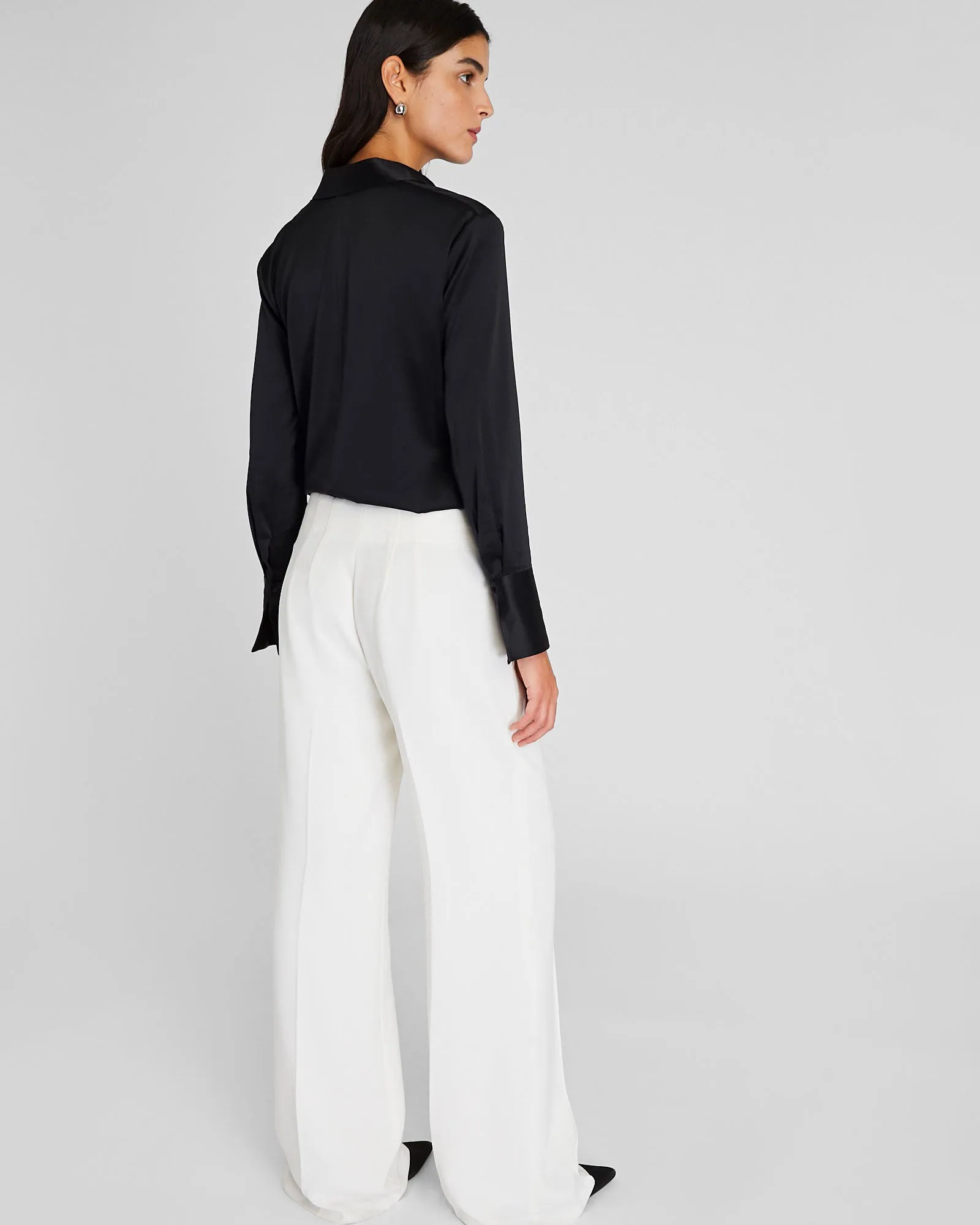 High-Rise Fluid Crepe Trouser