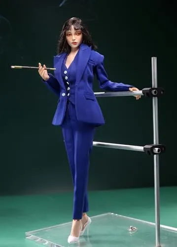 HiPlay 1/6 Scale Figure Doll Clothes: Blue Female Slim-Fit Suit for 12-inch Collectible Action Figure