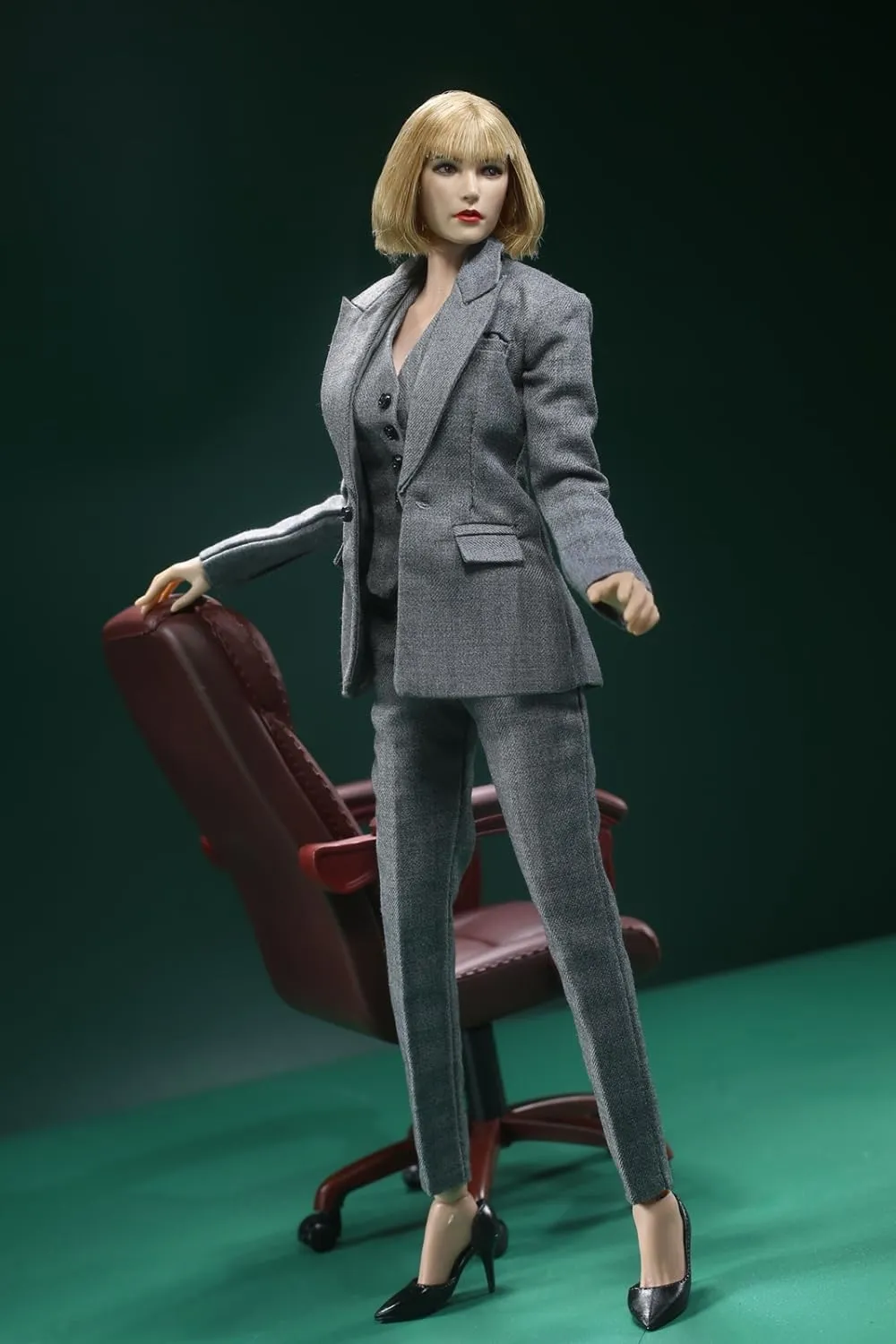 HiPlay 1/6 Scale Figure Doll Clothes: Blue Female Slim-Fit Suit for 12-inch Collectible Action Figure