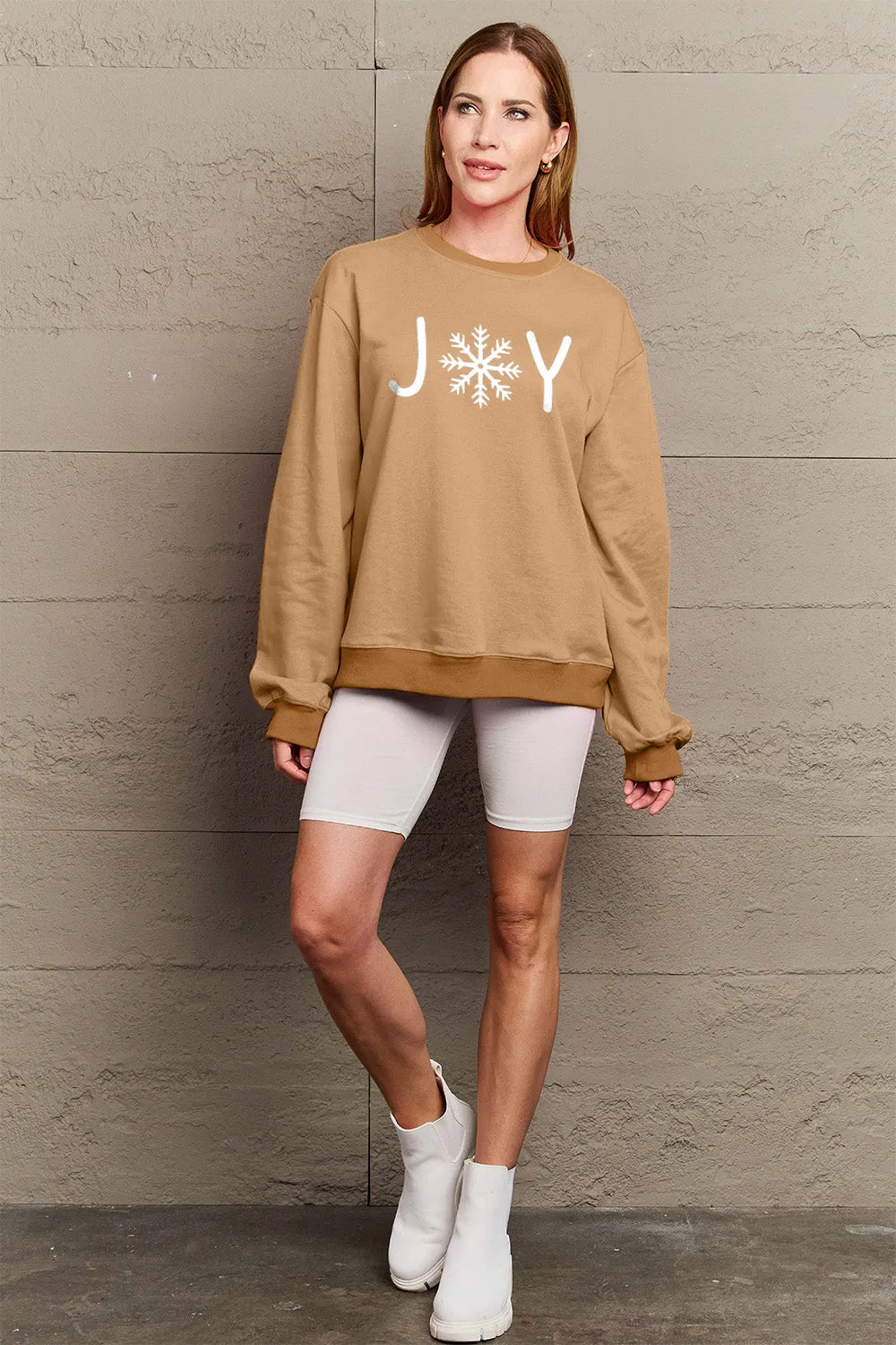 kesley Simply Love Full Size Graphic Long Sleeve Sweatshirt