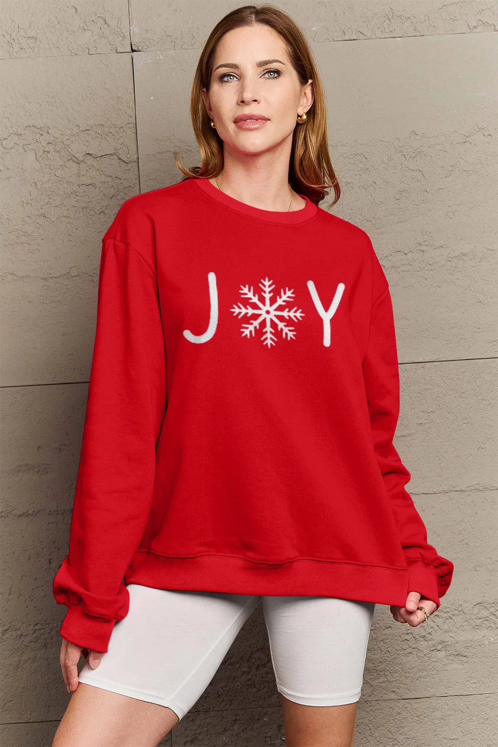 kesley Simply Love Full Size Graphic Long Sleeve Sweatshirt