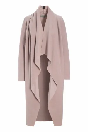 LONG CARDIGAN W/ WATERFALL - 7131 - NUDE