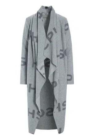 LONG CARDIGAN W/ WATERFALL - 7131P - HSCPH PRINT