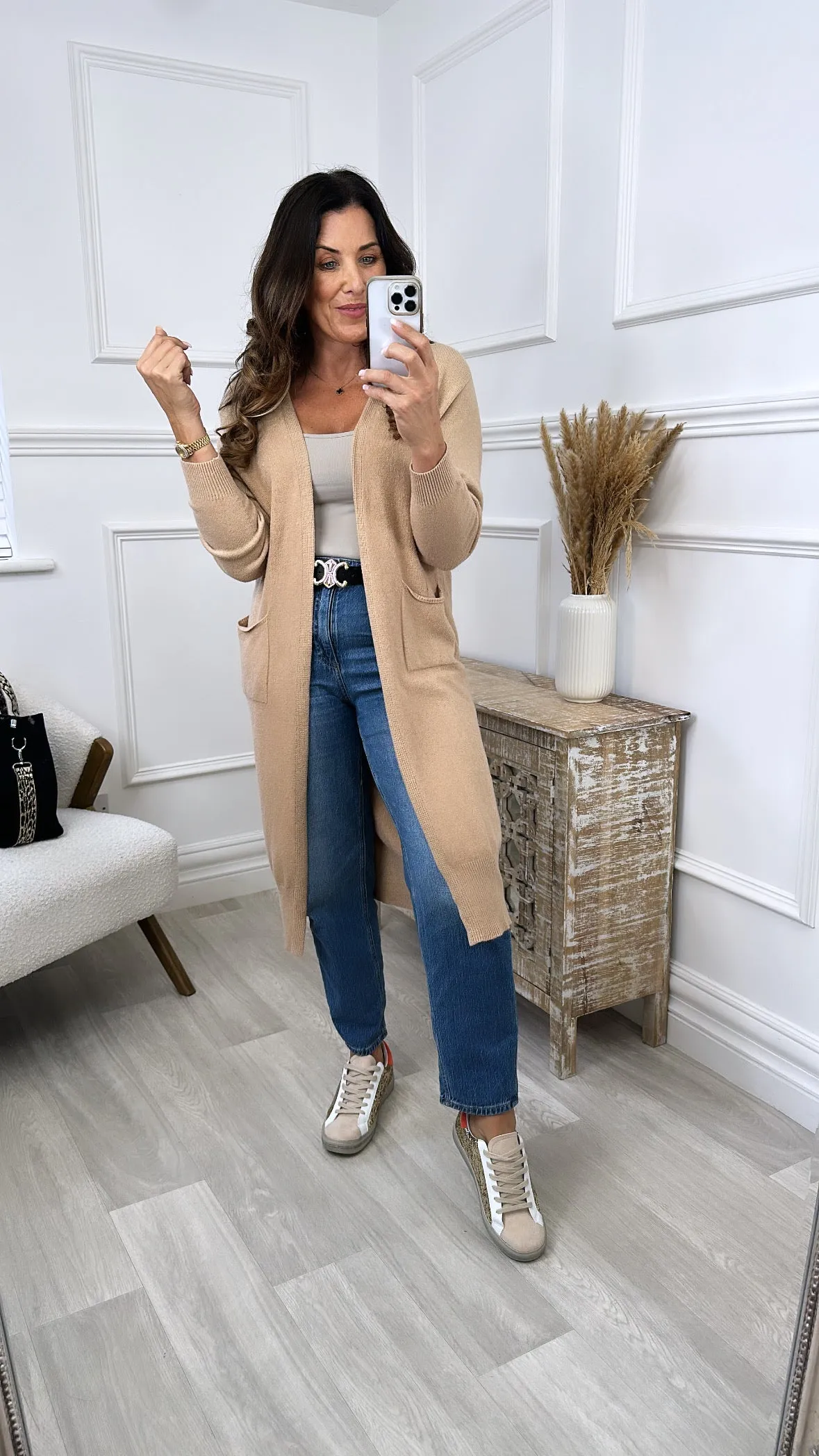 Louisa Camel Knit Cardigan