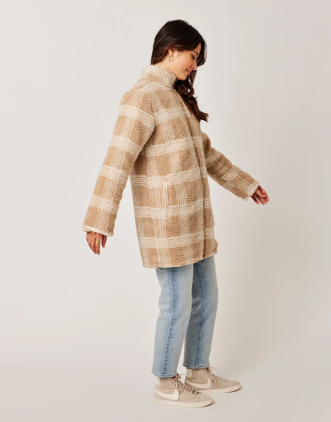 Mason Reversible Jacquard Jacket: Lt. Khaki Plaid - FINAL SALE