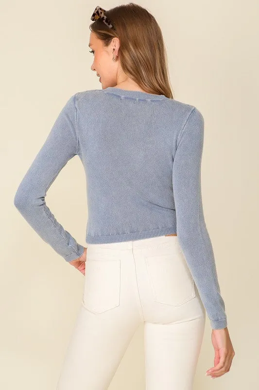 Mineral Wash Fitted Sweater