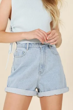 Roll Up Shorts- Denim