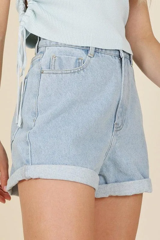 Roll Up Shorts- Denim