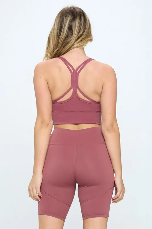 Running Girl Criss Cross Back Sports Bra