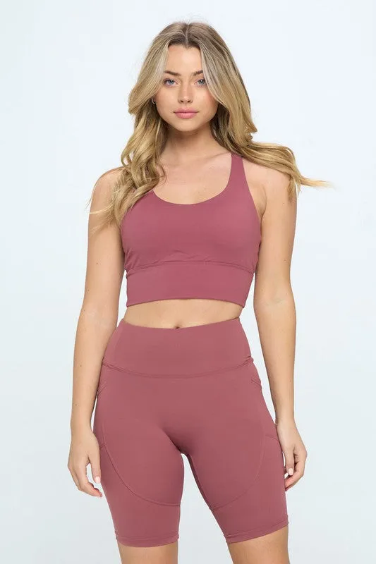 Running Girl Criss Cross Back Sports Bra