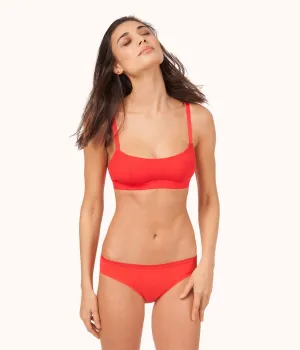 The Straight Up Bralette: Tomato Red